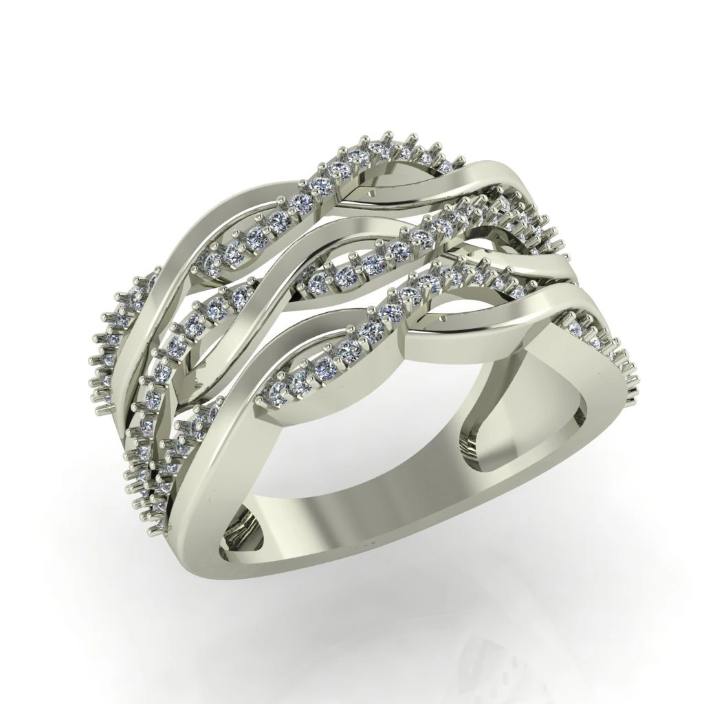 diamond ring for ladies 3D Print Model .c4d .max .obj .3ds .fbx .stl .blend 