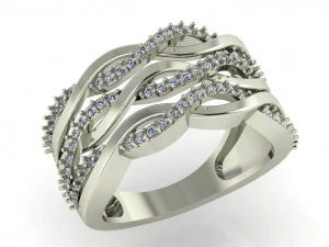 кільце з діамантом для жінок 3D Принт Модель