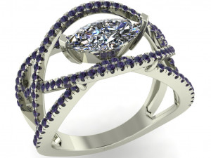 diamond ring for ladies Modèles 3D en vedette