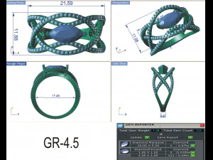 diamond ring for ladies 3D Print Model