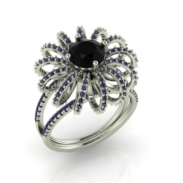 diamond ring for ladies 3D Принт Модель .c4d .max .obj .3ds .fbx .stl .blend 