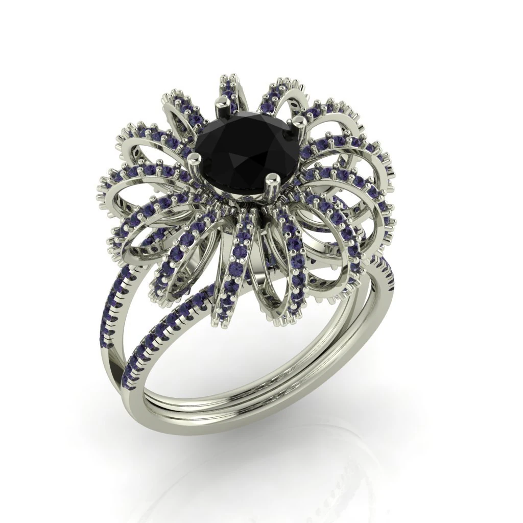 diamond ring for ladies 3D Print Model .c4d .max .obj .3ds .fbx .stl .blend