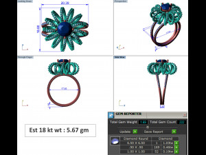 diamond ring for ladies 3D Принт Модель