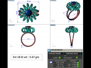 diamond ring for ladies 3D Print Model
