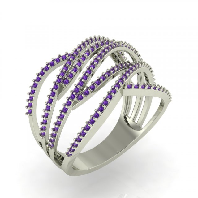 diamond ring for ladies Model Cetak 3D .c4d .max .obj .3ds .fbx .stl .blend 