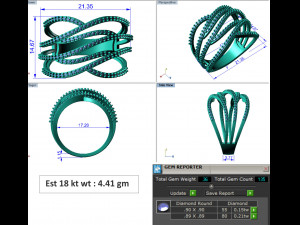 diamond ring for ladies Model Cetak 3D