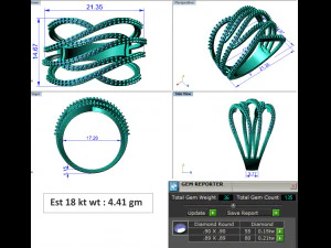 diamond ring for ladies 3D Print Model