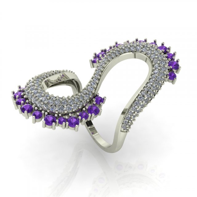 diamond ring for ladies Modelo de Impressão 3D .c4d .max .obj .3ds .fbx .stl .blend 