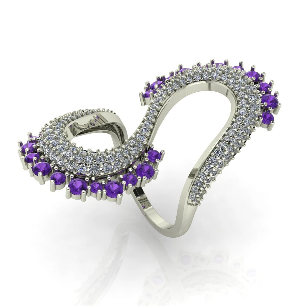 diamond ring for ladies 3D Print Model .c4d .max .obj .3ds .fbx .stl .blend 