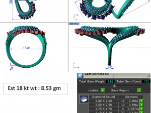 diamond ring for ladies 3D Print Model