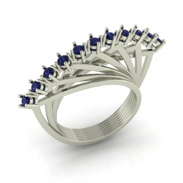 diamond ring for ladies 3Dプリントモデル .c4d .max .obj .3ds .fbx .stl .blend 
