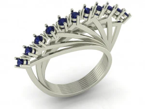 anel de diamante para senhoras Modelo de Impressão 3D