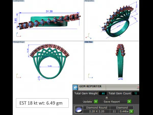 diamond ring for ladies 3D Print Model
