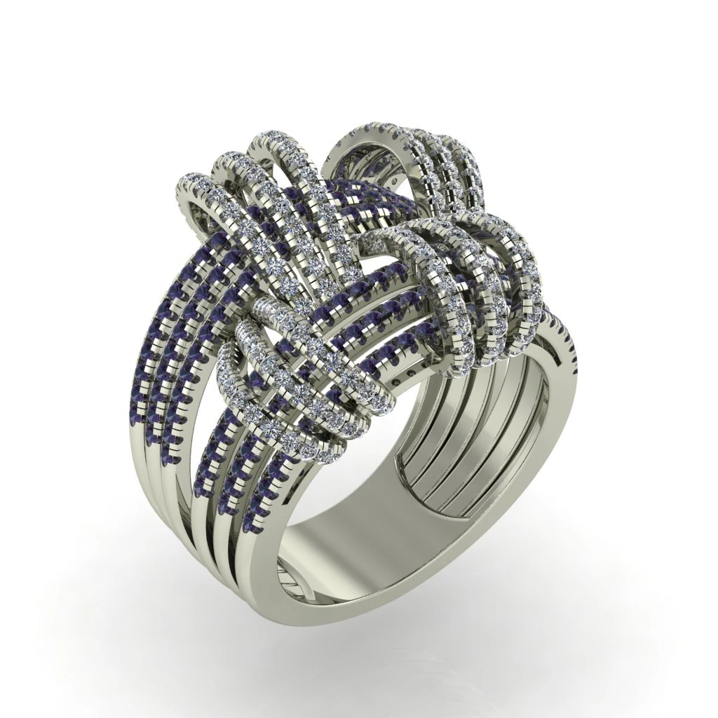 diamond ring for ladies 3D Print Model .c4d .max .obj .3ds .fbx .stl .blend