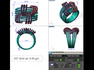 diamond ring for ladies 3D 打印模型