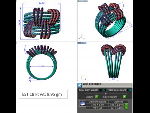 diamond ring for ladies 3D Print Model