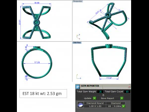 diamond ring for ladies 3D Print Model