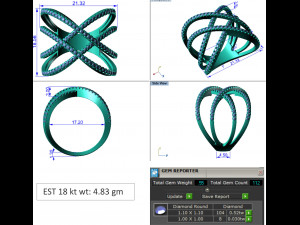 diamond ring for ladies 3D प्रिंट मॉडल