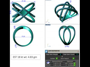 diamond ring for ladies 3D Print Model