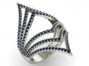 Diamantring f&uuml;r Damen 3D Druckmodell