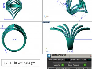 diamond ring for ladies 3D Print Model