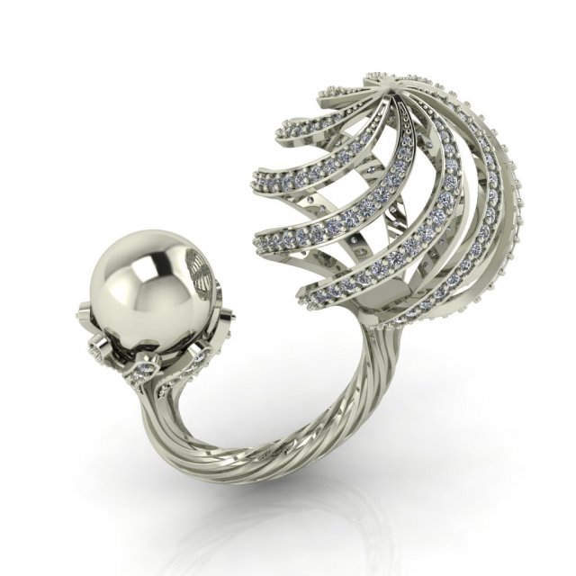 diamond ring for ladies Modèles 3D en vedette .c4d .max .obj .3ds .fbx .stl .blend 