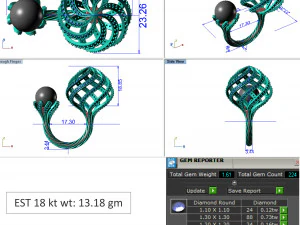 diamond ring for ladies 3D Print Model