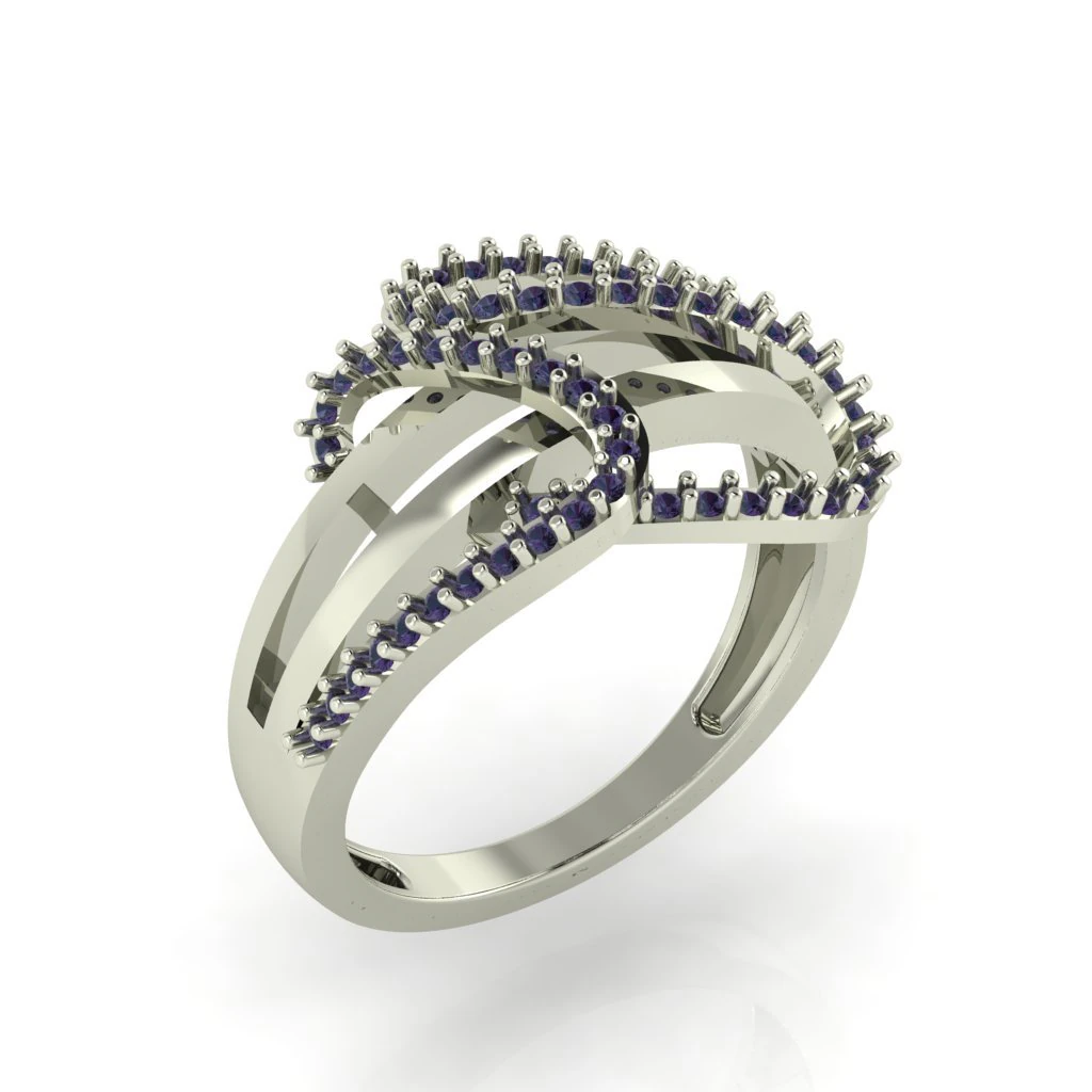 diamond ring for ladies 3D Print Model .c4d .max .obj .3ds .fbx .stl .blend 