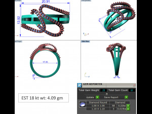 diamond ring for ladies 3D 프린트 모델