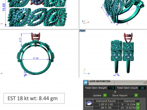 diamond ring for ladies 3D-printmodel
