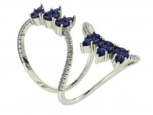 diamanten ring voor dames 3D printmodel