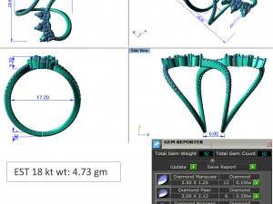 diamond ring for ladies 3D Print Model