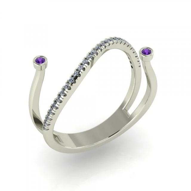 anel de diamante para senhoras Modelo de Impressão 3D .c4d .max .obj .3ds .fbx .stl .blend