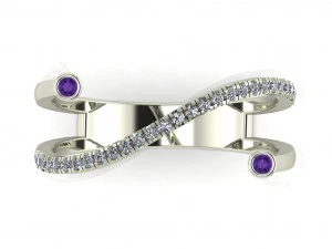 anel de diamante para senhoras Modelo de Impressão 3D