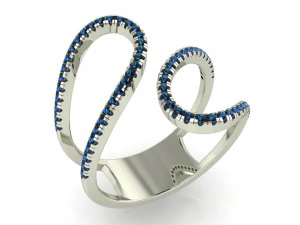 кільце з діамантом для жінок 3D Принт Модель