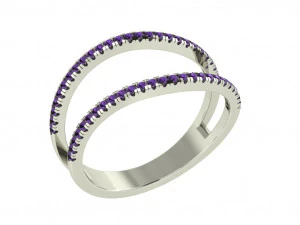 diamanten ring voor dames 3D printmodel