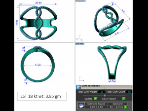 diamond ring for ladies Modelo de Impressão 3D