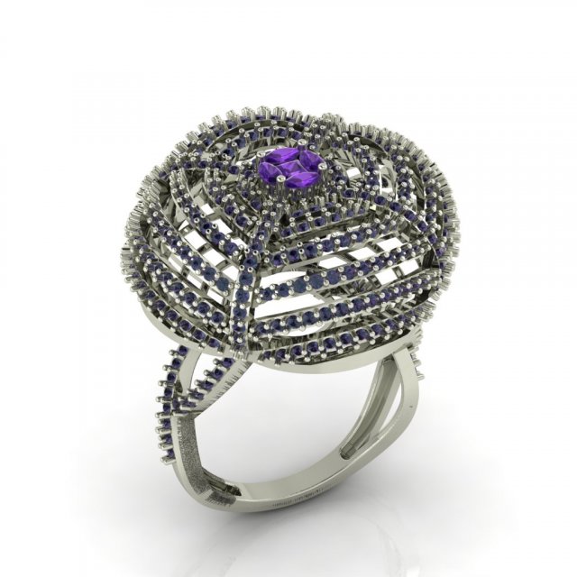 diamond ring for ladies 3D प्रिंट मॉडल .c4d .max .obj .3ds .fbx .stl .blend 