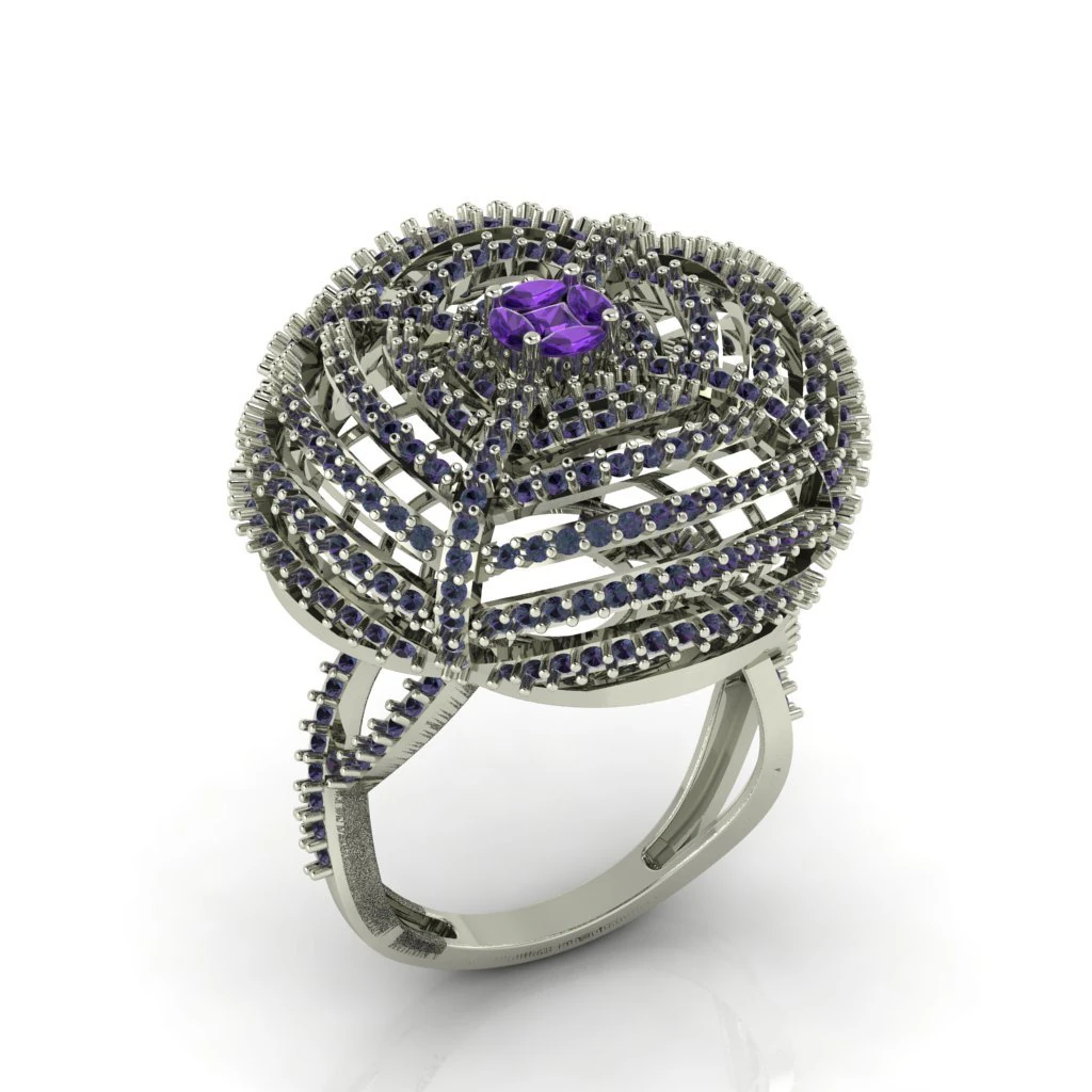 diamond ring for ladies 3D Print Model .c4d .max .obj .3ds .fbx .stl .blend 