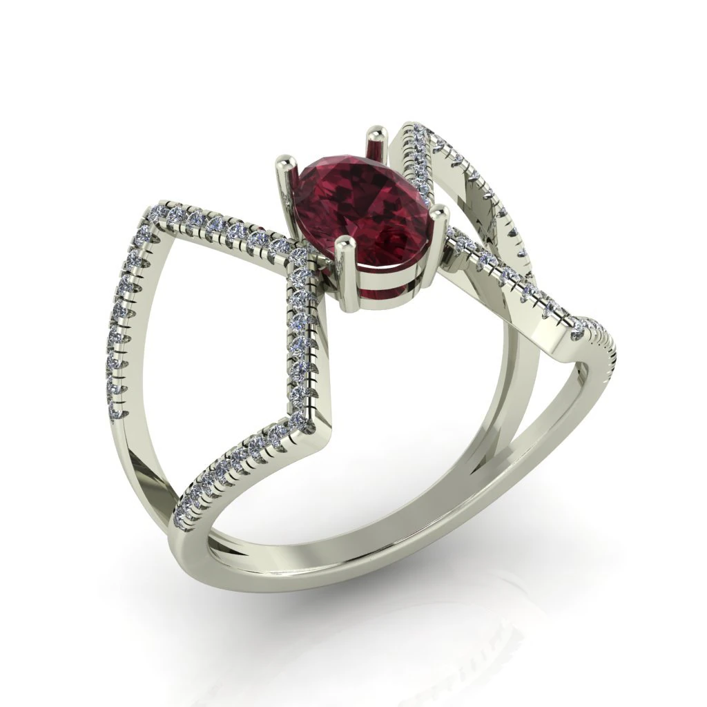 diamond ring for ladies 3D Print Model .c4d .max .obj .3ds .fbx .stl .blend
