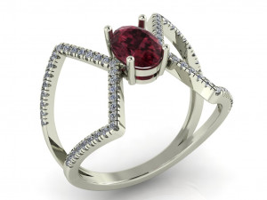 diamond ring for ladies 3D-printmodel