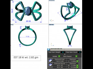 diamond ring for ladies Modello di stampa 3D