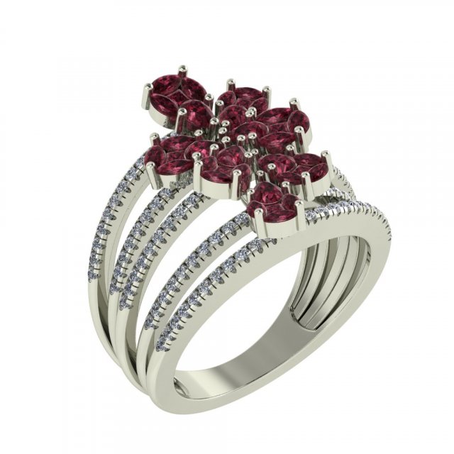 diamond ring for ladies Modèles 3D en vedette .c4d .max .obj .3ds .fbx .stl .blend 