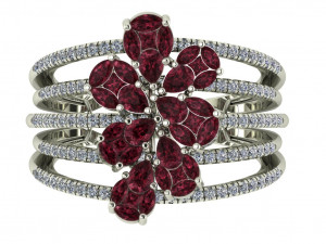 diamond ring for ladies Modèles 3D en vedette