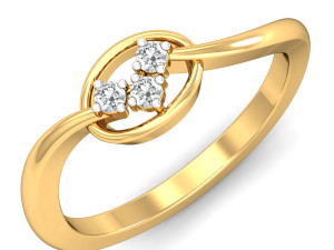 diamond ring for ladies 3D Baskı Modeli
