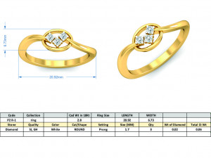 diamond ring for ladies Modelo de Impressão 3D