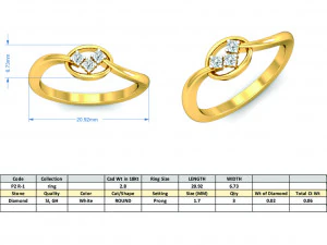 diamond ring for ladies 3D Print Model