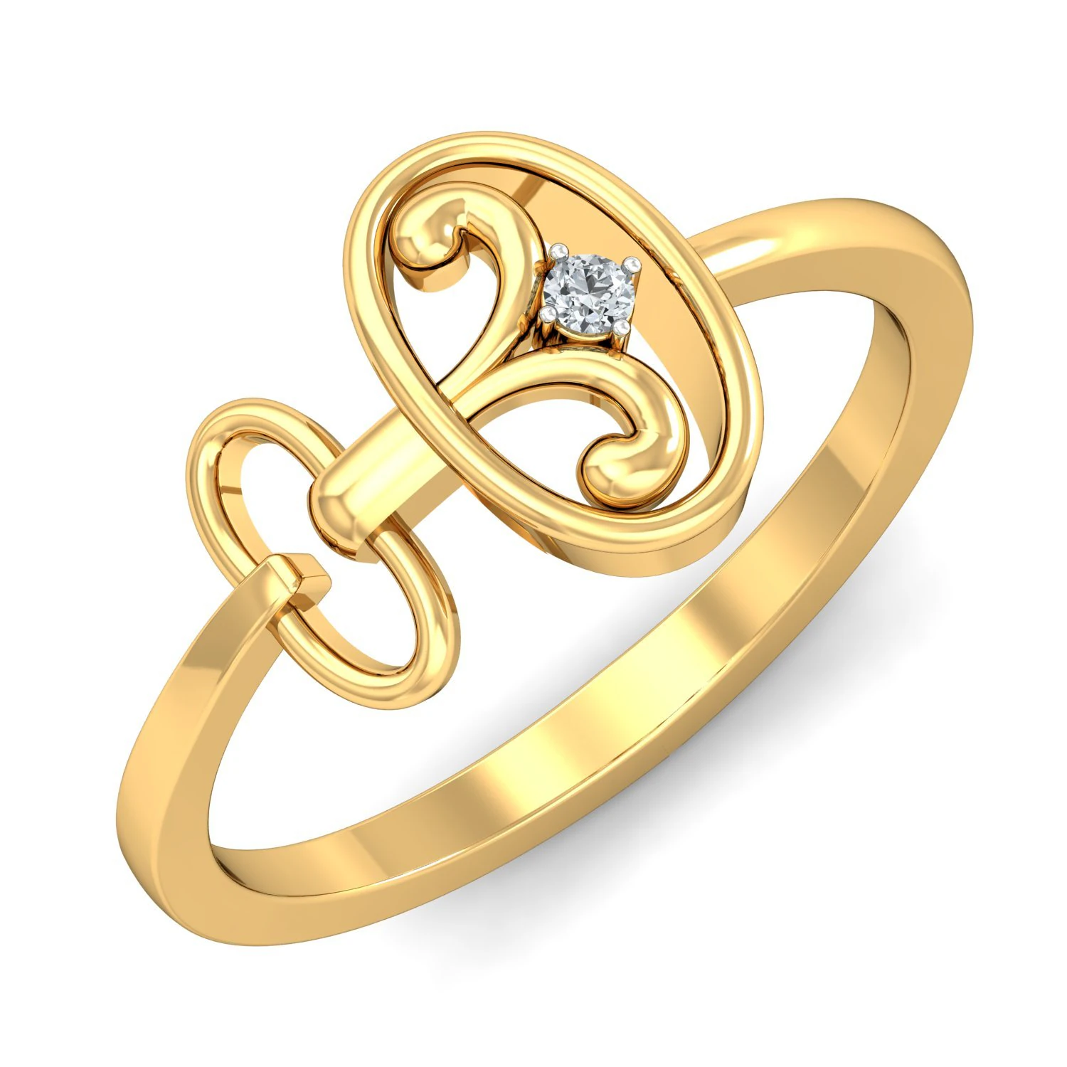 diamond ring for ladies 3D Print Model .c4d .max .obj .3ds .fbx .stl .blend 