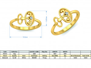 diamond ring for ladies 3D Print Model