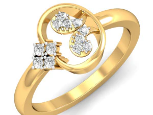 кільце з діамантом для жінок 3D Принт Модель